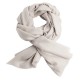 Light grey handwoven cashmere scarf