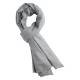 Light grey cashmere scarf in twill weave