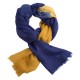 Shaded pashmina shawl in navy and golden