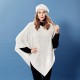 White flecked cashmere poncho