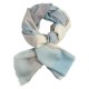 Checkered cashmere scarf in blue/grey/white