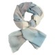 Checkered cashmere scarf in blue/grey/white