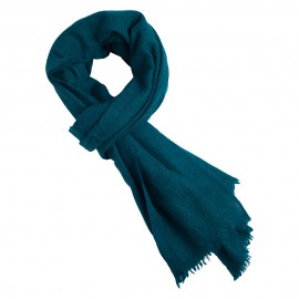 Petrol blue yak scarf