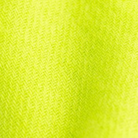 Lime green cashmere scarf in twill weave