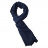 Cashmere scarf in blue/black melange