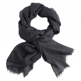 Charcoal pashmina stole in 2 ply twill weave