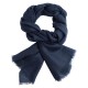 Navy pashmina stole in 2 ply twill weave