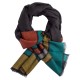 Black pashmina stole with coloured stripes
