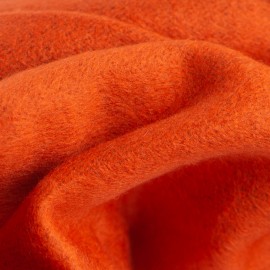 Orange silk stole in brushed silk