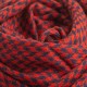 Cashmere shawl in navy/red houndstooth
