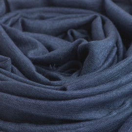 Navy pashmina shawl in cashmere and silk