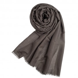 Mouse grey pashmina shawl in cashmere/silk Mouse grey pashmina shawl in cashmere/silk