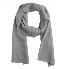 Small cashmere scarf in light grey