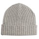 Grey marled cashmere beanie