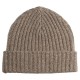 Beige marled cashmere beanie