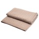 Beige cashmere blanket in cable knit