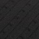 Black cashmere blanket in cable knit