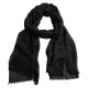 Black/grey cashmere stole in diamond weave