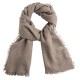 Cashmere stole in natural grey melange