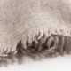 Cashmere stole in natural grey melange