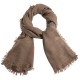 Cashmere stole in natural brown melange