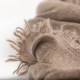Cashmere stole in natural brown melange