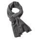 Cashmere scarf in natural dark grey melange
