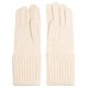 Off-white cashmere gloves