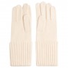 Off-white cashmere gloves