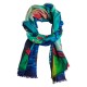Beautiful cashmere shawl with colorful print
