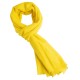 Yellow cashmere scarf in twill weave