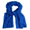 Blue pashmina shawl in 2 ply cashmere twill