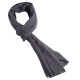 Dark greycashmere scarf in twill weave