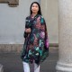 Cashmere shawl with jungle and leopard pattern