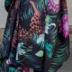 Cashmere shawl with jungle and leopard pattern