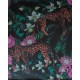 Cashmere shawl with jungle and leopard pattern