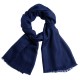 Blue striped cashmere stole in diamond weave