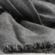 Cashmere stole in dark grey melange