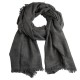 Cashmere stole in natural grey melange
