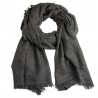 Cashmere stole in dark grey melange