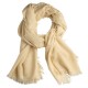 Off-white shawl in handwoven cashmere