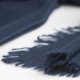Navy shawl in handwoven cashmere