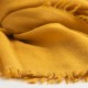 Dark golden shawl in handwoven cashmere