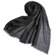 Black giant shawl in cashmere 200 x 140 cm