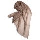 Taupe grey giant shawl in cashmere 200 x 140 cm