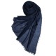 Navy giant shawl in cashmere 200 x 140 cm