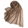 Mouse grey giant shawl in cashmere 200 x 140 cm