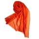 Orange giant shawl in cashmere 200 x 140 cm
