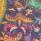 Dark blue paisley scarf