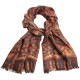 Paisley scarf in orange and red shades